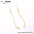 E-668 xuping populares 24k color oro acero inoxidable señoras de moda pendientes de gota